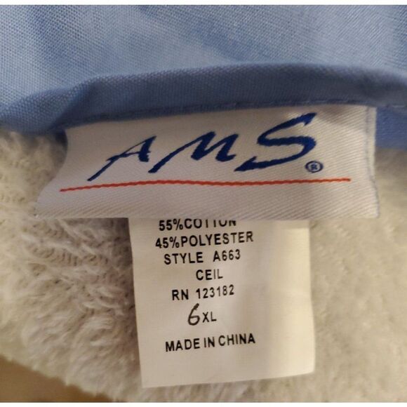Ams Scrub Jacket 6XL Ceil Blue - Picture 3 of 4